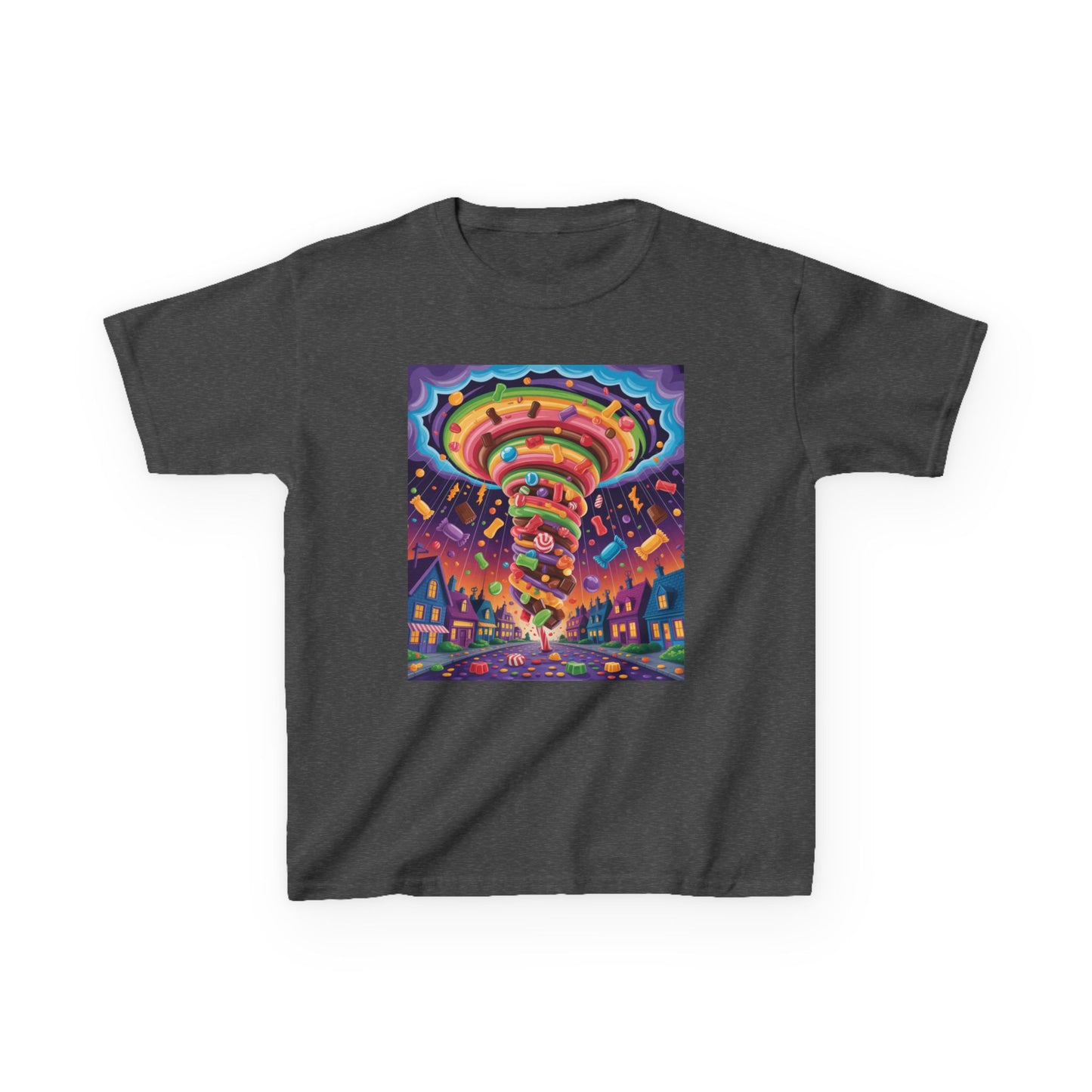 Vibrant Kids Tee, Colorful Carousel Design, Fun T-Shirt for Birthday Celebrations, Playdate Attire, Seasonal Gifts