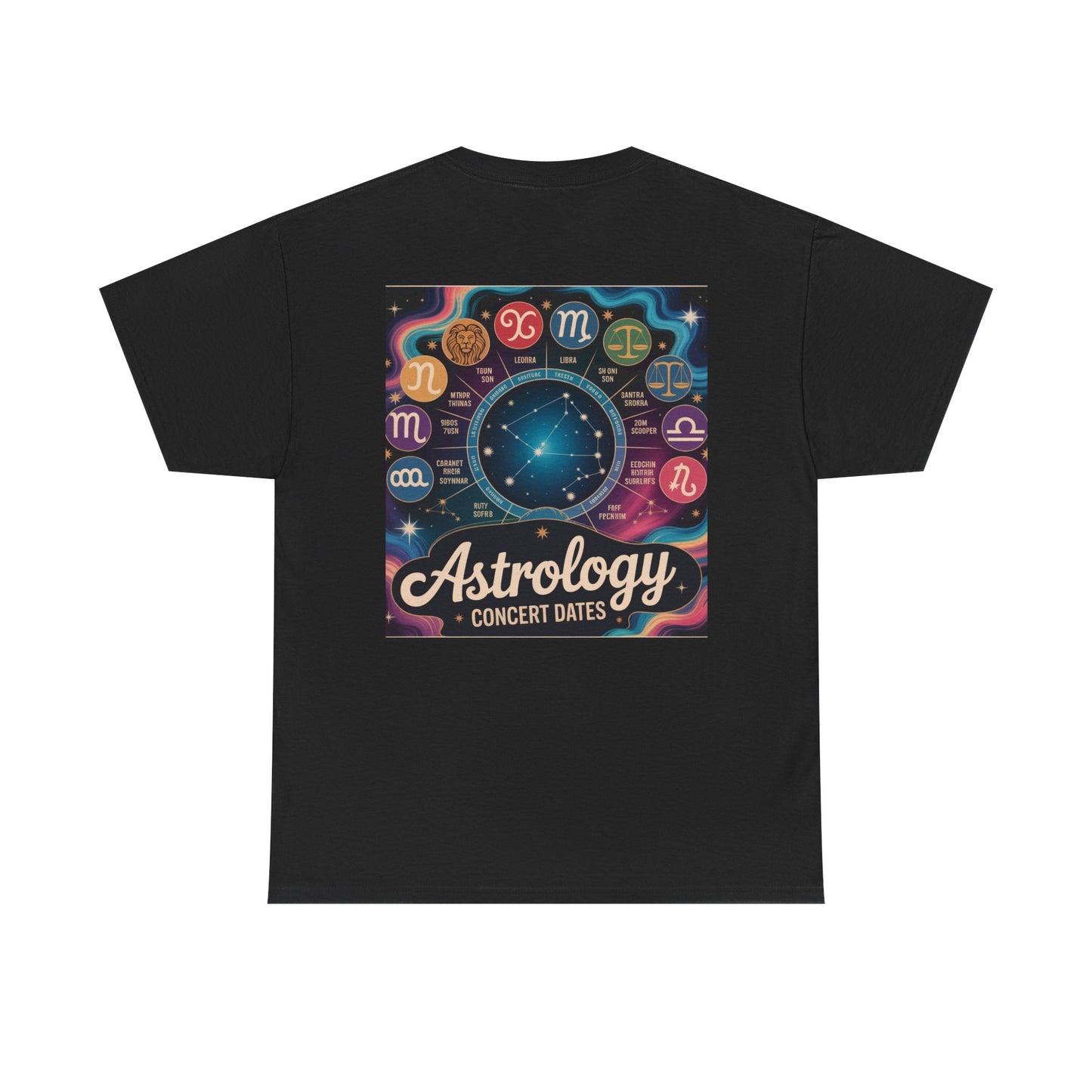 Trippy Astrology Tee, Music Festival Shirt, Celestial Graphic T-Shirt, Unisex Cotton Top, Vibrant Design Apparel