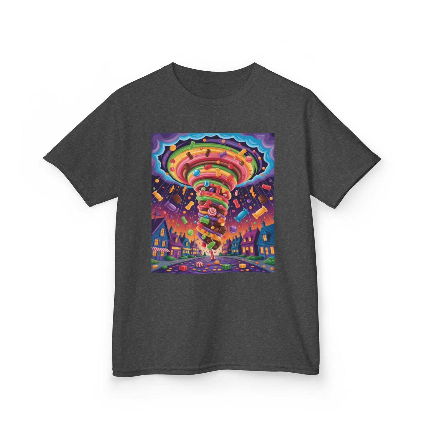 Vibrant Kids Tee, Colorful Carousel Design, Fun T-Shirt for Birthday Celebrations, Playdate Attire, Seasonal Gifts