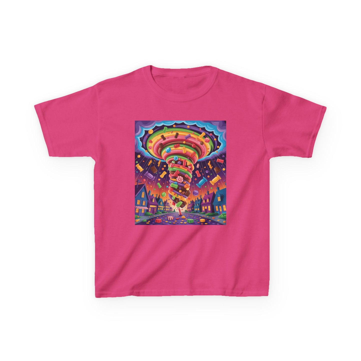 Vibrant Kids Tee, Colorful Carousel Design, Fun T-Shirt for Birthday Celebrations, Playdate Attire, Seasonal Gifts