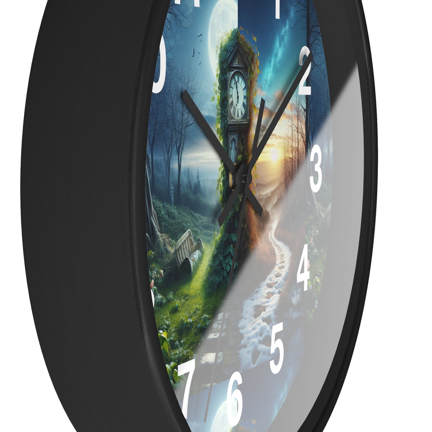 Enchanting Landscape Wall Clock - Nature Decor, Gift for Home, Timeless Style, Room Accent, Unique Wall Art
