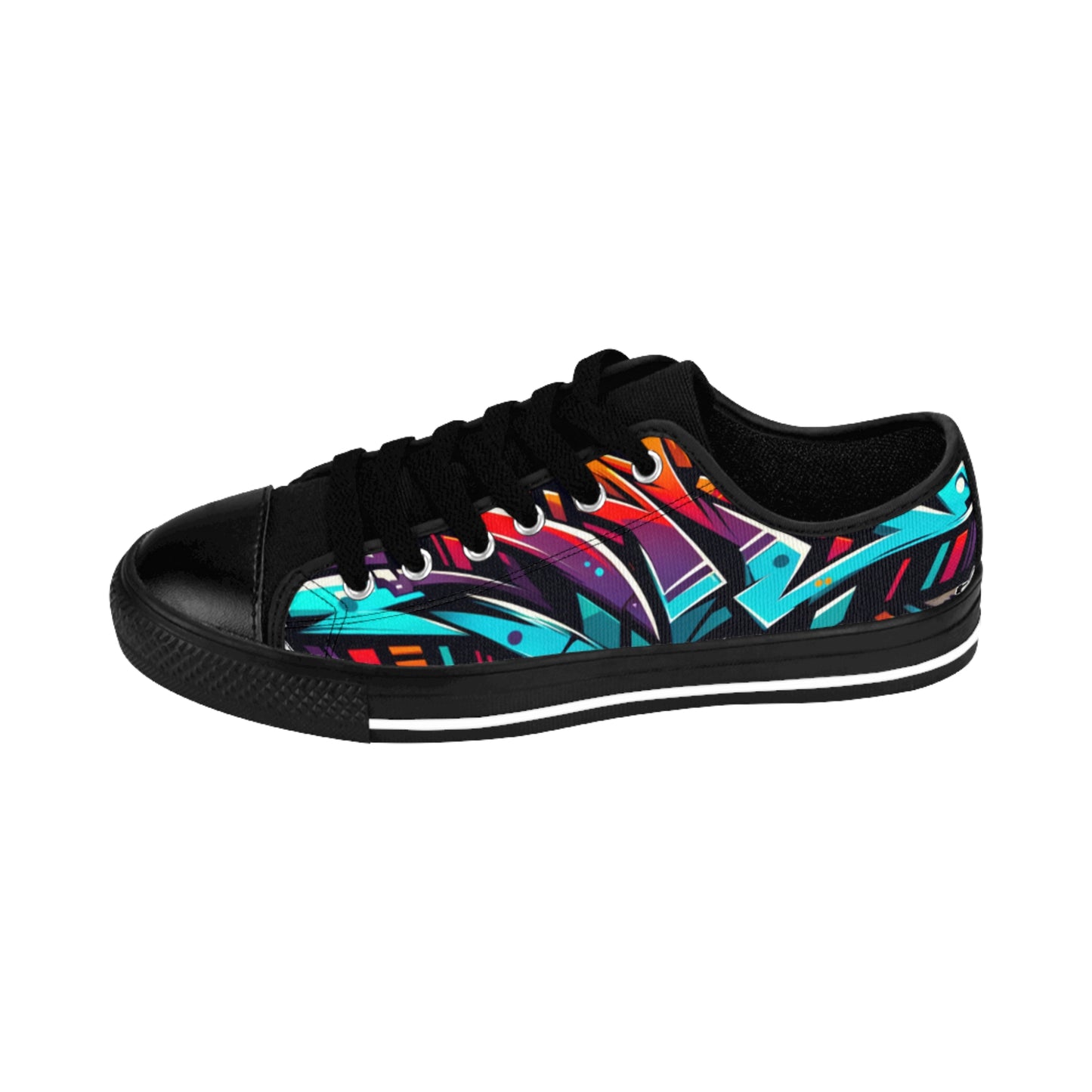 Vibrant Art Sneakers for Men, Trendy Streetwear Footwear, Casual Style Shoes, Graffiti Print Sneakers, Unique Gift for Him