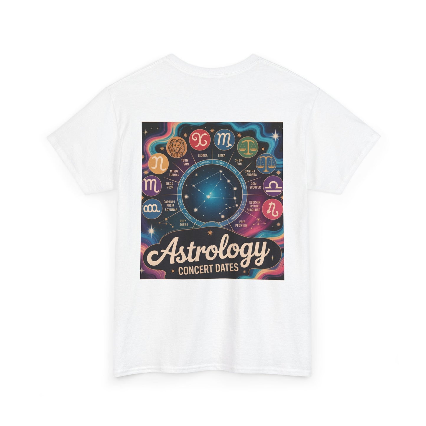 Trippy Astrology Tee, Music Festival Shirt, Celestial Graphic T-Shirt, Unisex Cotton Top, Vibrant Design Apparel