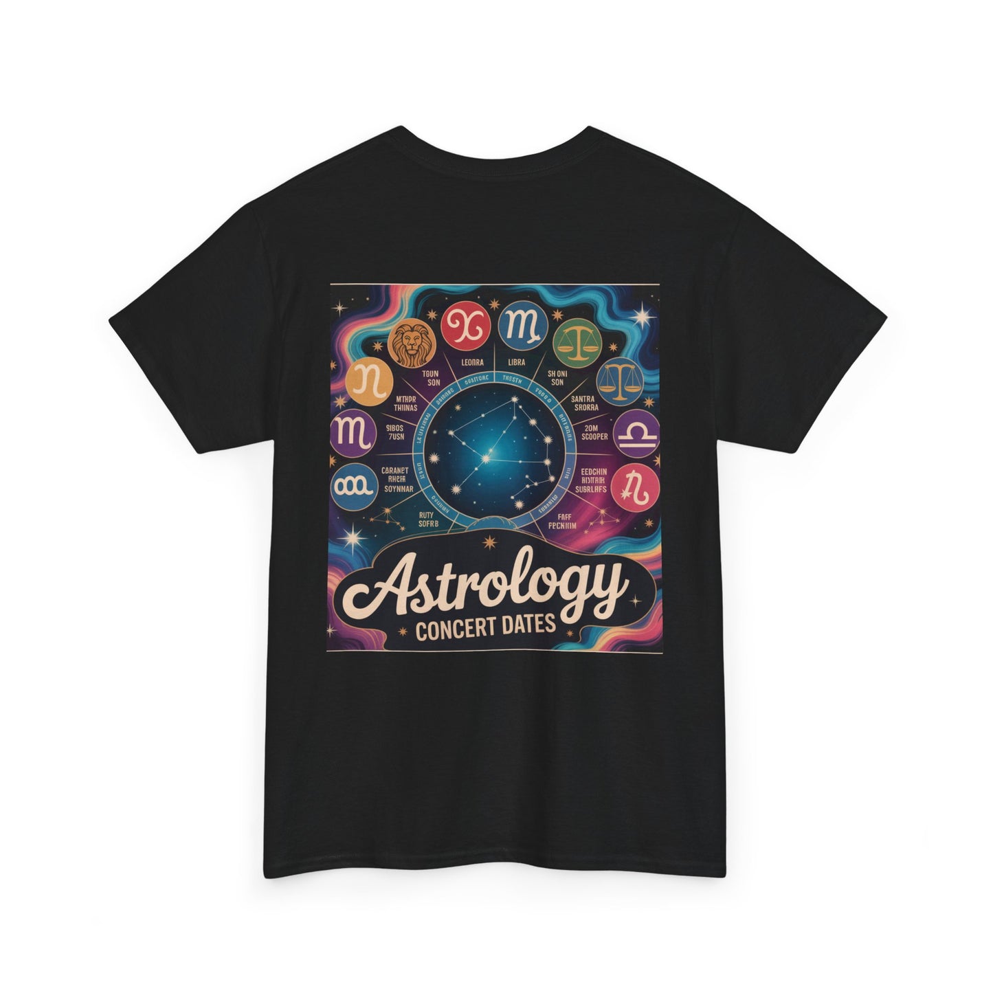 Trippy Astrology Tee, Music Festival Shirt, Celestial Graphic T-Shirt, Unisex Cotton Top, Vibrant Design Apparel