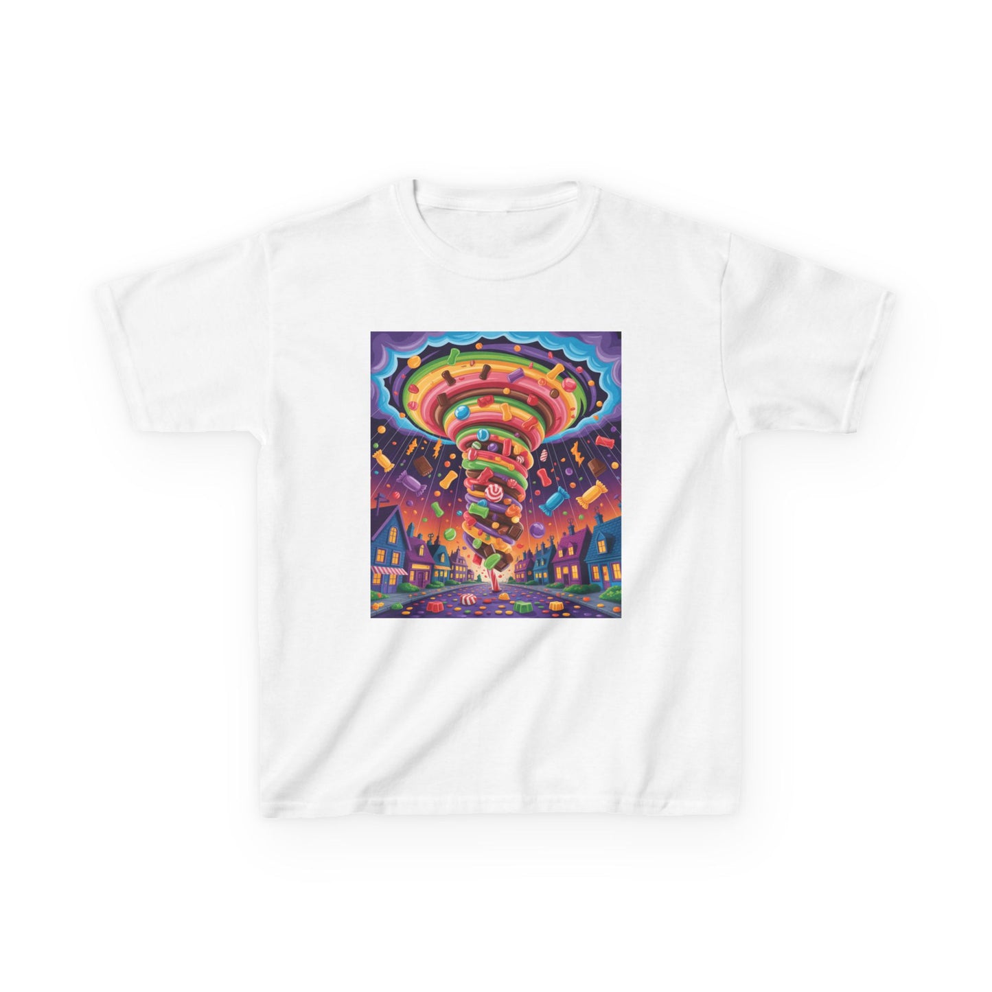 Vibrant Kids Tee, Colorful Carousel Design, Fun T-Shirt for Birthday Celebrations, Playdate Attire, Seasonal Gifts