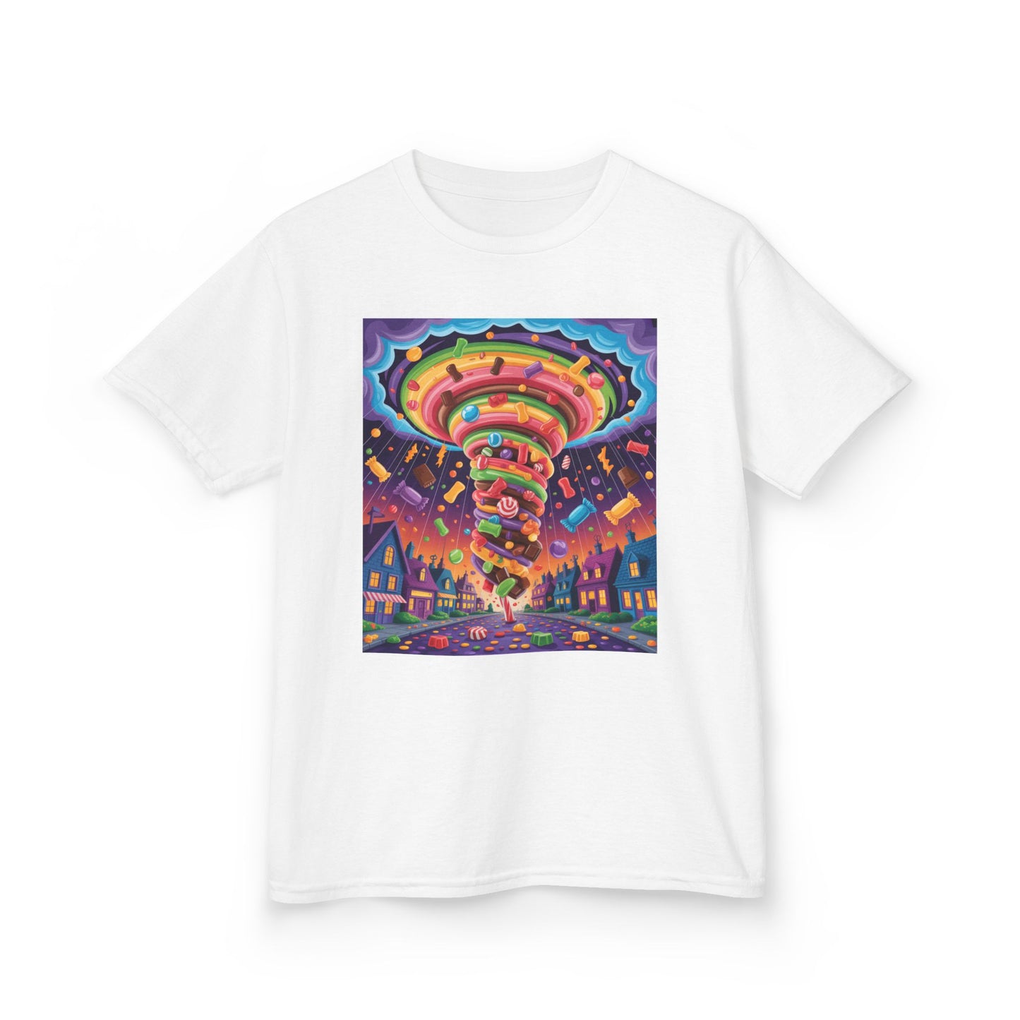 Vibrant Kids Tee, Colorful Carousel Design, Fun T-Shirt for Birthday Celebrations, Playdate Attire, Seasonal Gifts