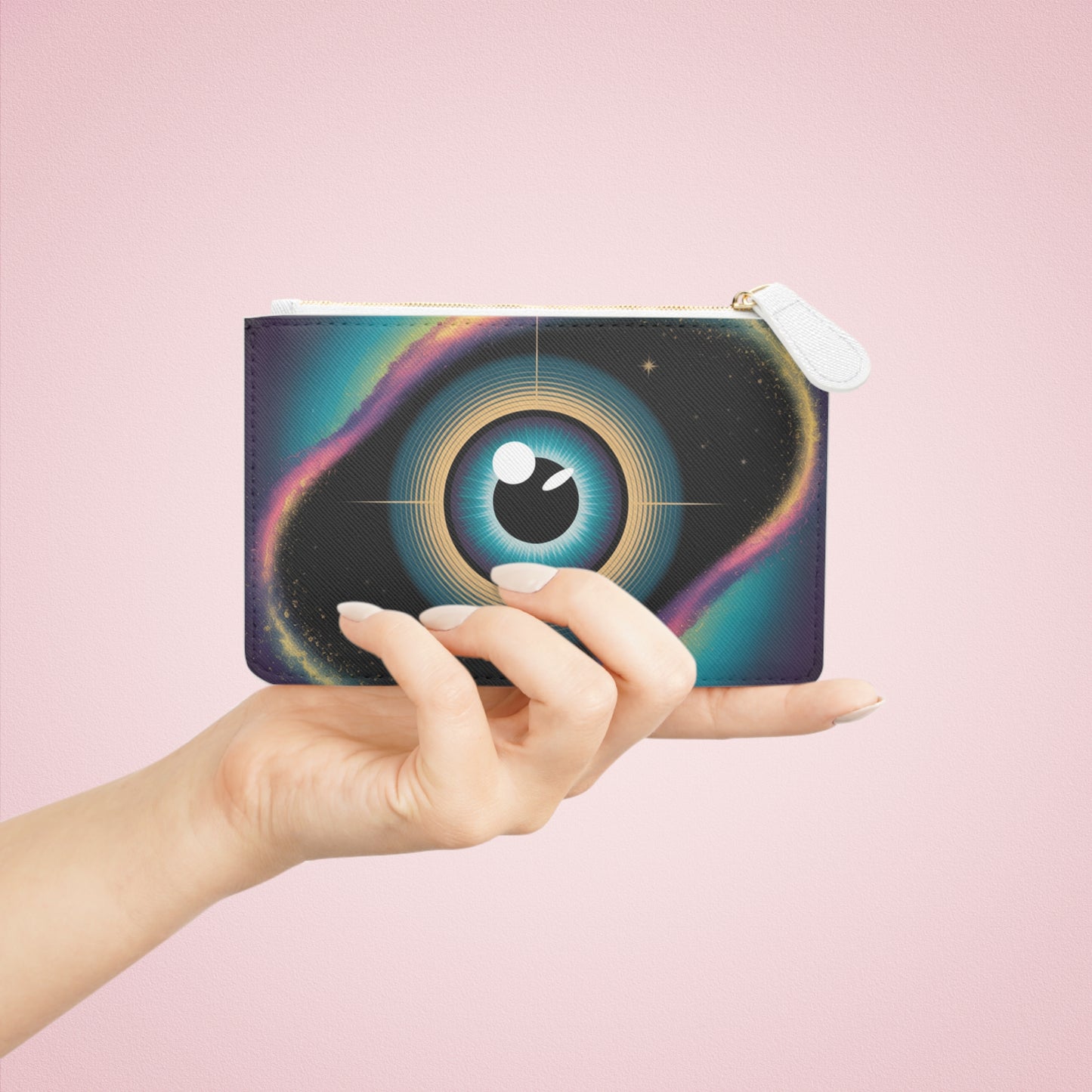 Cosmic Mini Clutch Bag, Galaxy Pouch, Trendy Accessory, Night Out Clutch, Space Lover Gift, Stylish Makeup Organizer