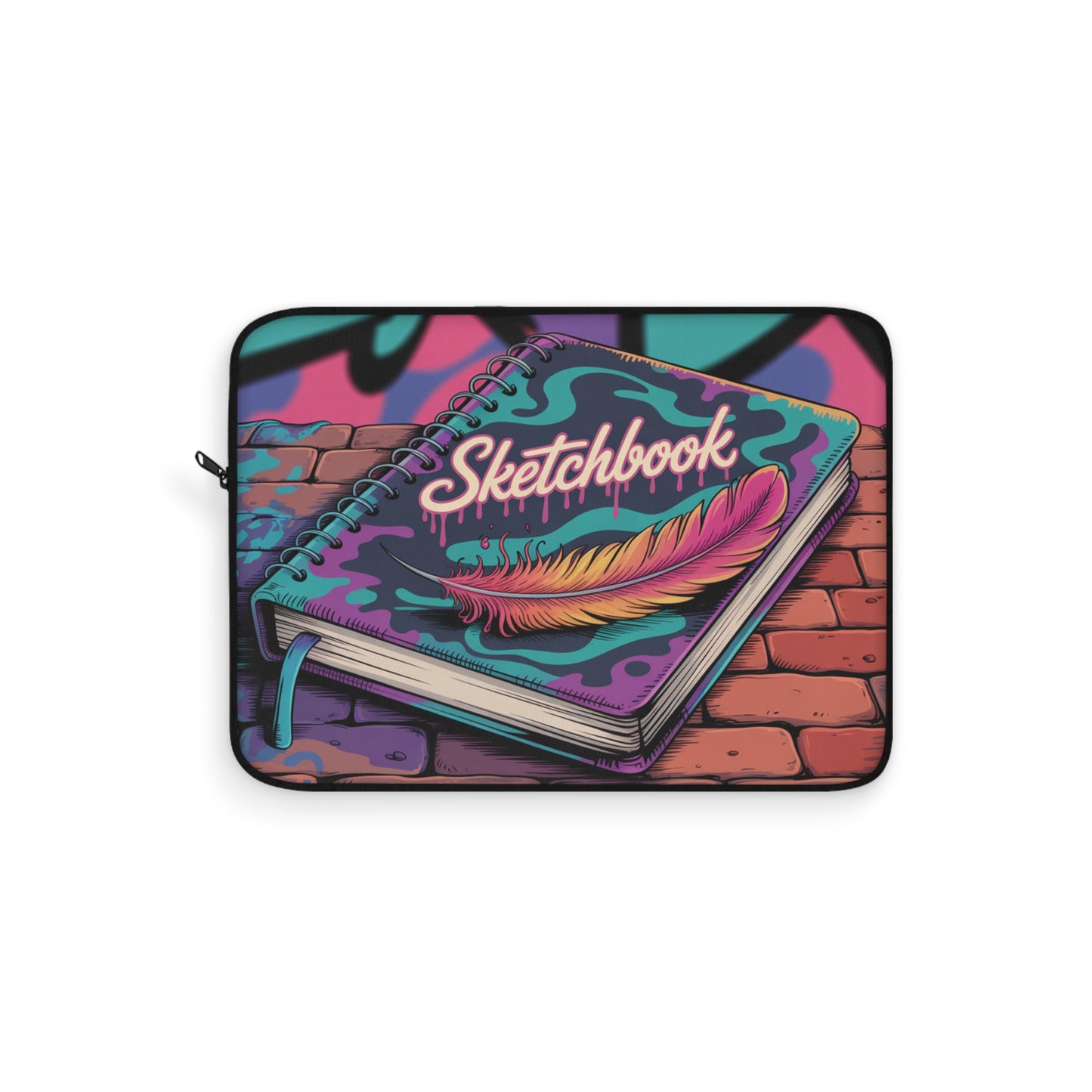 Vibrant Sketchbook Laptop Sleeve, Artistic Design for Creatives, Perfect for Gifts, College Students, and Sketch Lovers