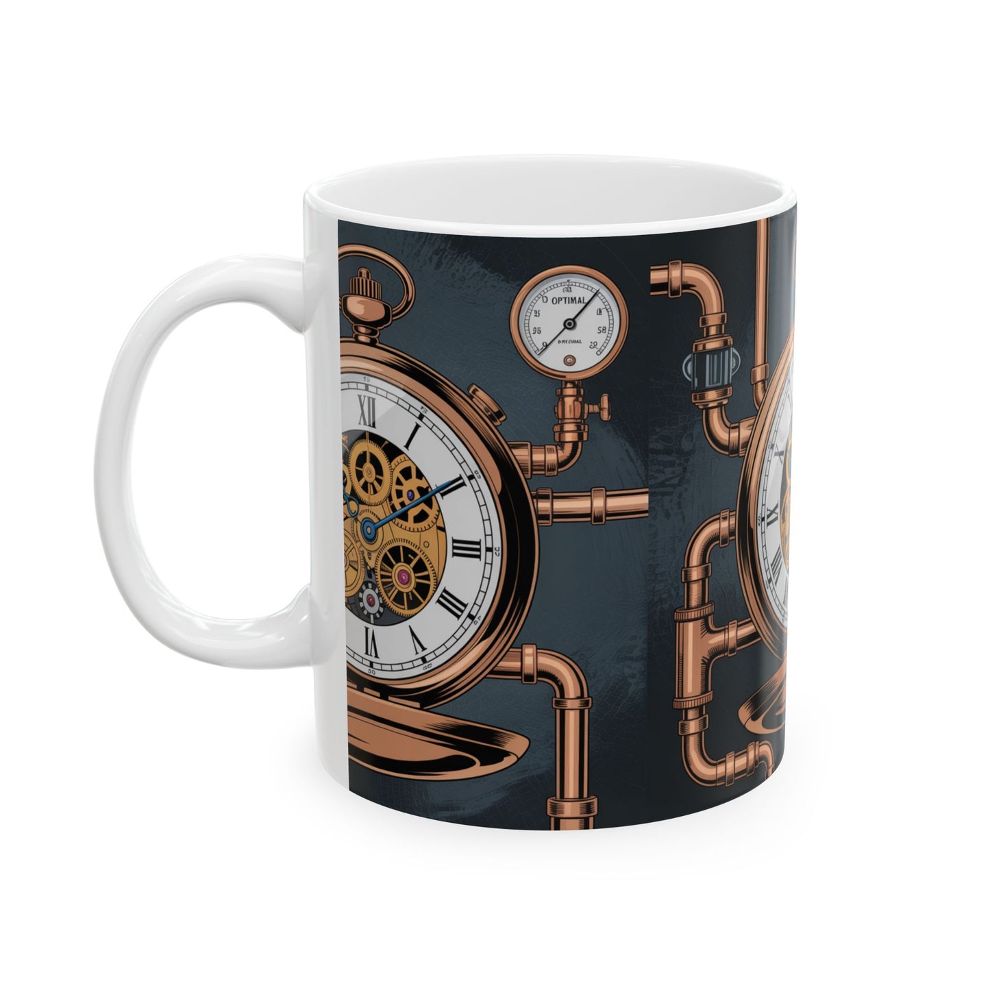 Steampunk Owl Mug – Chronos Automata Design, Coffee Cup, Gift for Owl Lovers, Unique Home Decor, Steam Punk Aesthetic