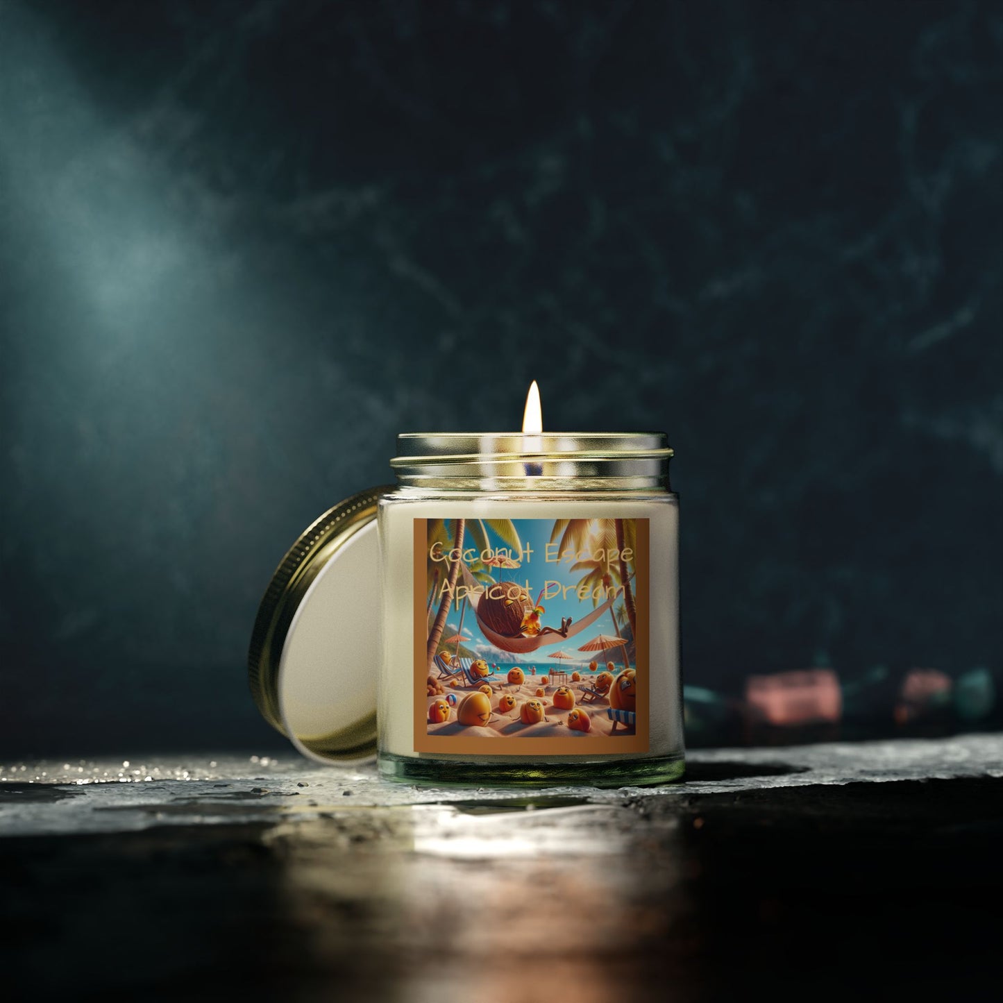 Scented Candles, Coconut Apricot Wax (4oz, 9oz)