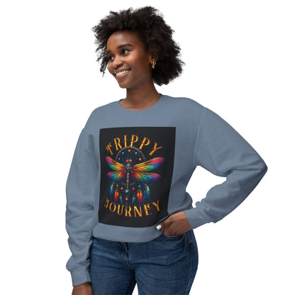 Trippy Journey Sweatshirt, Psychedelic Crewneck, Boho Fashion, Unisex Gift, Fun Layering Top, Festival Wear