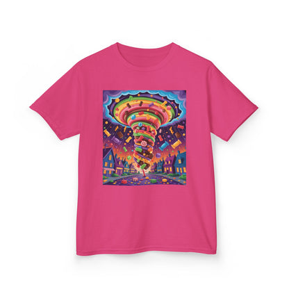 Vibrant Kids Tee, Colorful Carousel Design, Fun T-Shirt for Birthday Celebrations, Playdate Attire, Seasonal Gifts