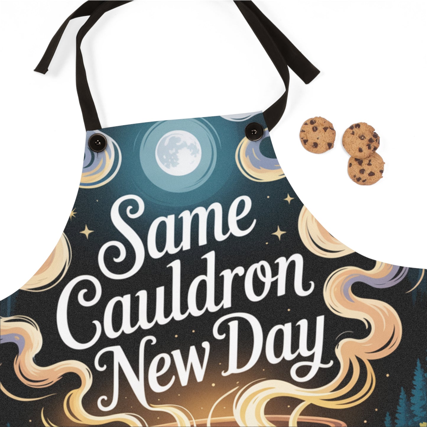 Enchanting Cauldron Apron, Witches Apron, Cooking Gift, Halloween Kitchen Gear, Magical Apron, Everyday Cooking