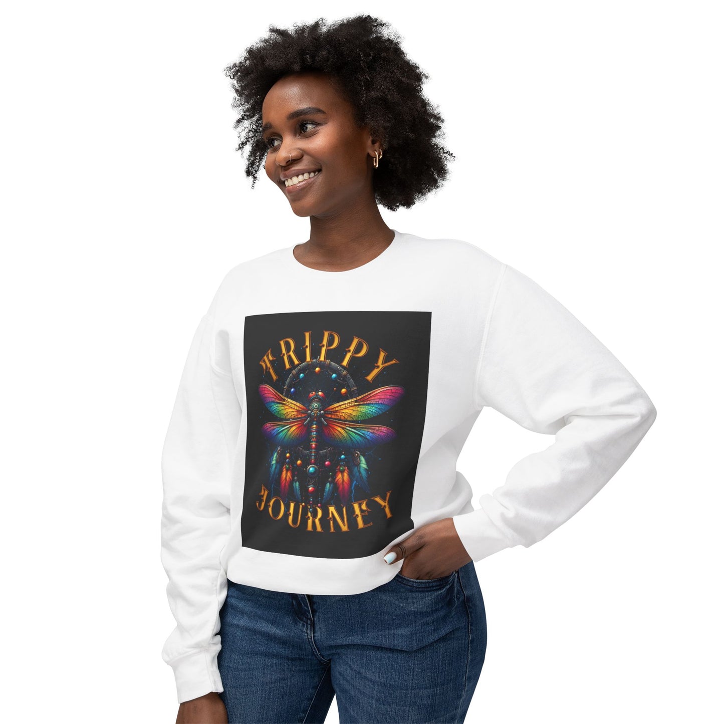 Trippy Journey Sweatshirt, Psychedelic Crewneck, Boho Fashion, Unisex Gift, Fun Layering Top, Festival Wear