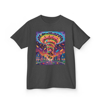 Vibrant Kids Tee, Colorful Carousel Design, Fun T-Shirt for Birthday Celebrations, Playdate Attire, Seasonal Gifts