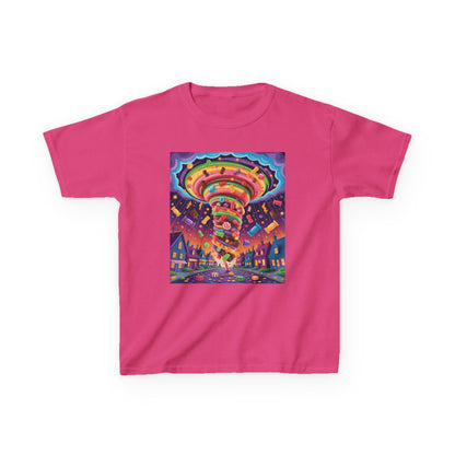 Vibrant Kids Tee, Colorful Carousel Design, Fun T-Shirt for Birthday Celebrations, Playdate Attire, Seasonal Gifts