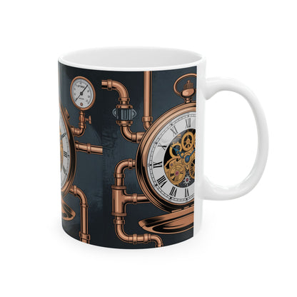 Steampunk Owl Mug – Chronos Automata Design, Coffee Cup, Gift for Owl Lovers, Unique Home Decor, Steam Punk Aesthetic