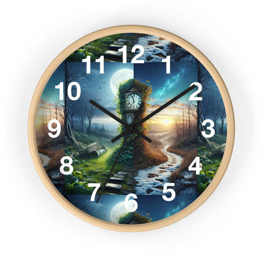 Enchanting Landscape Wall Clock - Nature Decor, Gift for Home, Timeless Style, Room Accent, Unique Wall Art