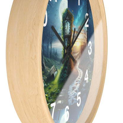 Enchanting Landscape Wall Clock - Nature Decor, Gift for Home, Timeless Style, Room Accent, Unique Wall Art