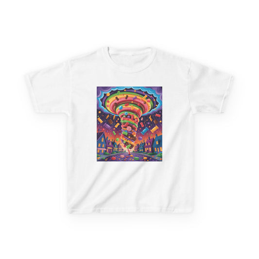 Vibrant Kids Tee, Colorful Carousel Design, Fun T-Shirt for Birthday Celebrations, Playdate Attire, Seasonal Gifts