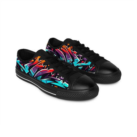 Vibrant Art Sneakers for Men, Trendy Streetwear Footwear, Casual Style Shoes, Graffiti Print Sneakers, Unique Gift for Him