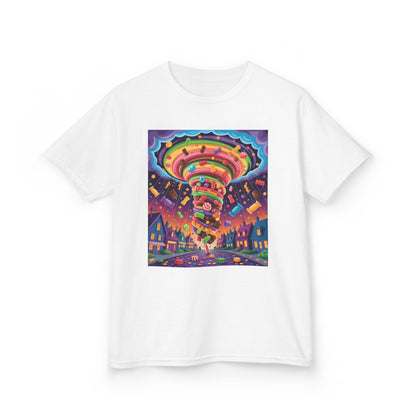 Vibrant Kids Tee, Colorful Carousel Design, Fun T-Shirt for Birthday Celebrations, Playdate Attire, Seasonal Gifts