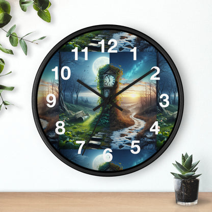 Enchanting Landscape Wall Clock - Nature Decor, Gift for Home, Timeless Style, Room Accent, Unique Wall Art