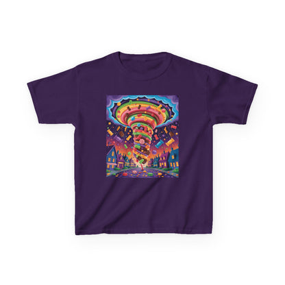 Vibrant Kids Tee, Colorful Carousel Design, Fun T-Shirt for Birthday Celebrations, Playdate Attire, Seasonal Gifts