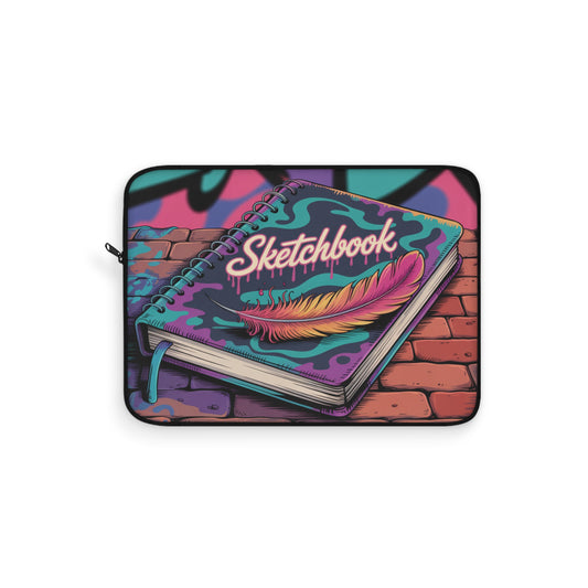 Vibrant Sketchbook Laptop Sleeve, Artistic Design for Creatives, Perfect for Gifts, College Students, and Sketch Lovers