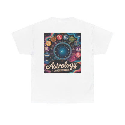 Trippy Astrology Tee, Music Festival Shirt, Celestial Graphic T-Shirt, Unisex Cotton Top, Vibrant Design Apparel