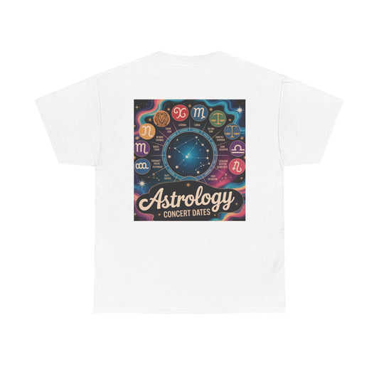 Trippy Astrology Tee, Music Festival Shirt, Celestial Graphic T-Shirt, Unisex Cotton Top, Vibrant Design Apparel