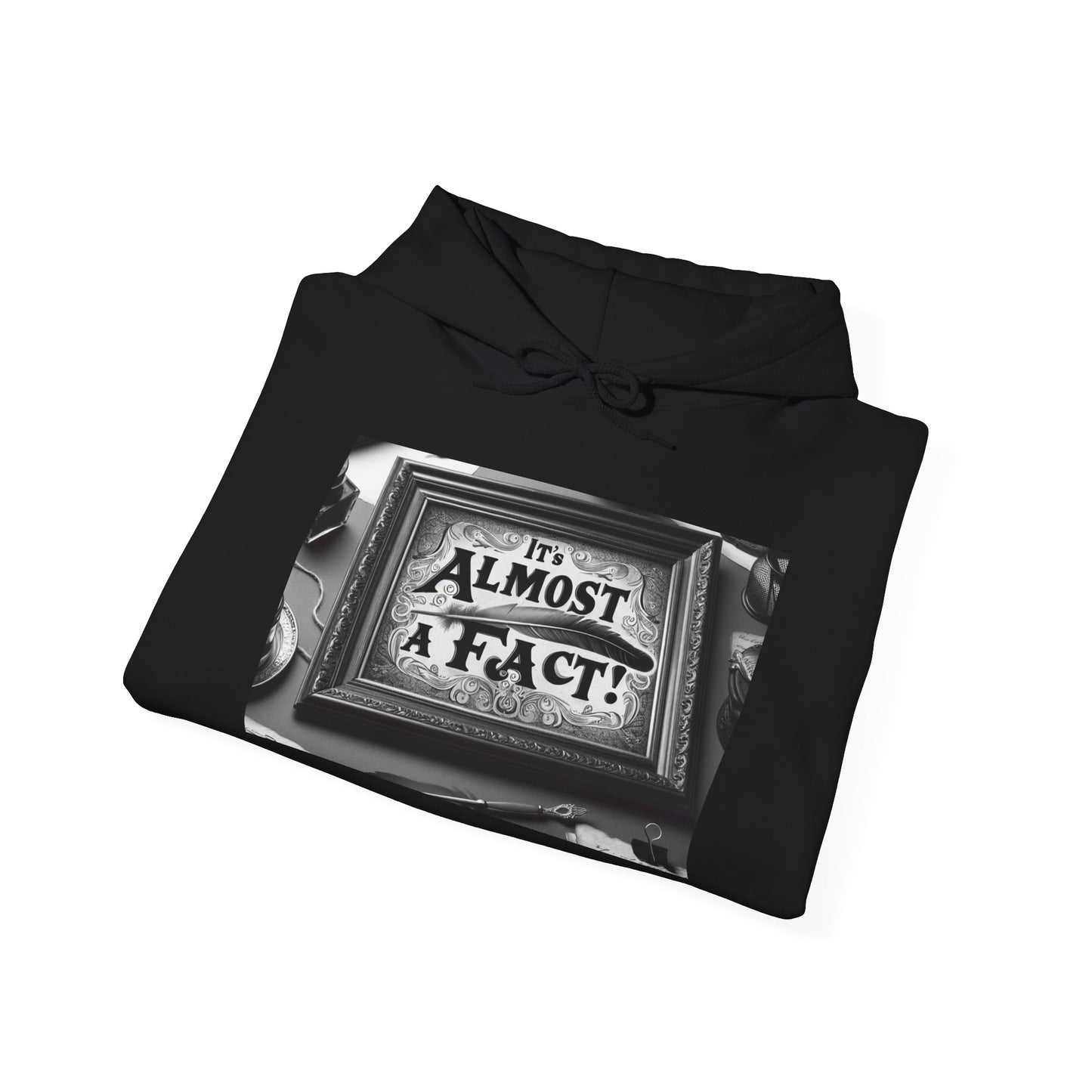 Almost a Fact Hooded Sweatshirt, Cozy Unisex Hoodie, Casual Streetwear, Gift for Friends, Statement Apparel, Perfect for Everyday Wear