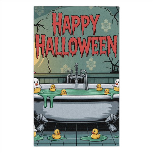 Halloween Rally Towel, Fun Towels for Halloween Party, Spooky Kitchen Decor, Trick or Treat Towels, Unique Gift for Halloween Enthusiasts