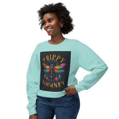 Trippy Journey Sweatshirt, Psychedelic Crewneck, Boho Fashion, Unisex Gift, Fun Layering Top, Festival Wear