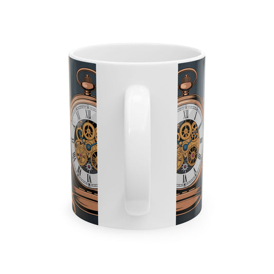 Steampunk Owl Mug – Chronos Automata Design, Coffee Cup, Gift for Owl Lovers, Unique Home Decor, Steam Punk Aesthetic