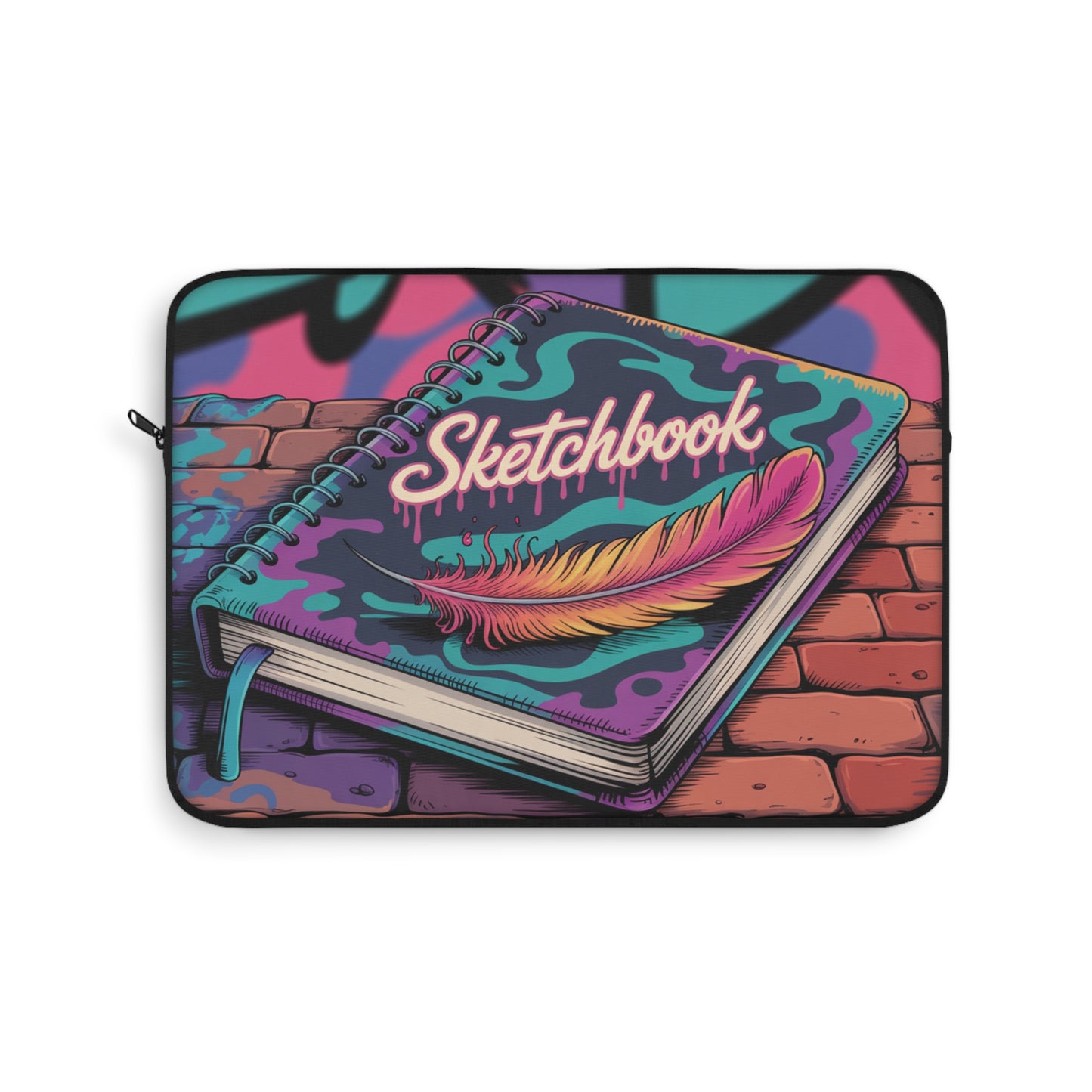 Vibrant Sketchbook Laptop Sleeve, Artistic Design for Creatives, Perfect for Gifts, College Students, and Sketch Lovers