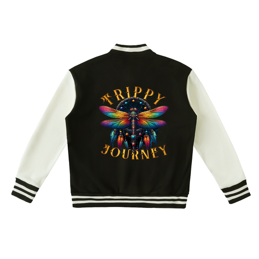 Two-Tone Fleeced Varsity Jacket